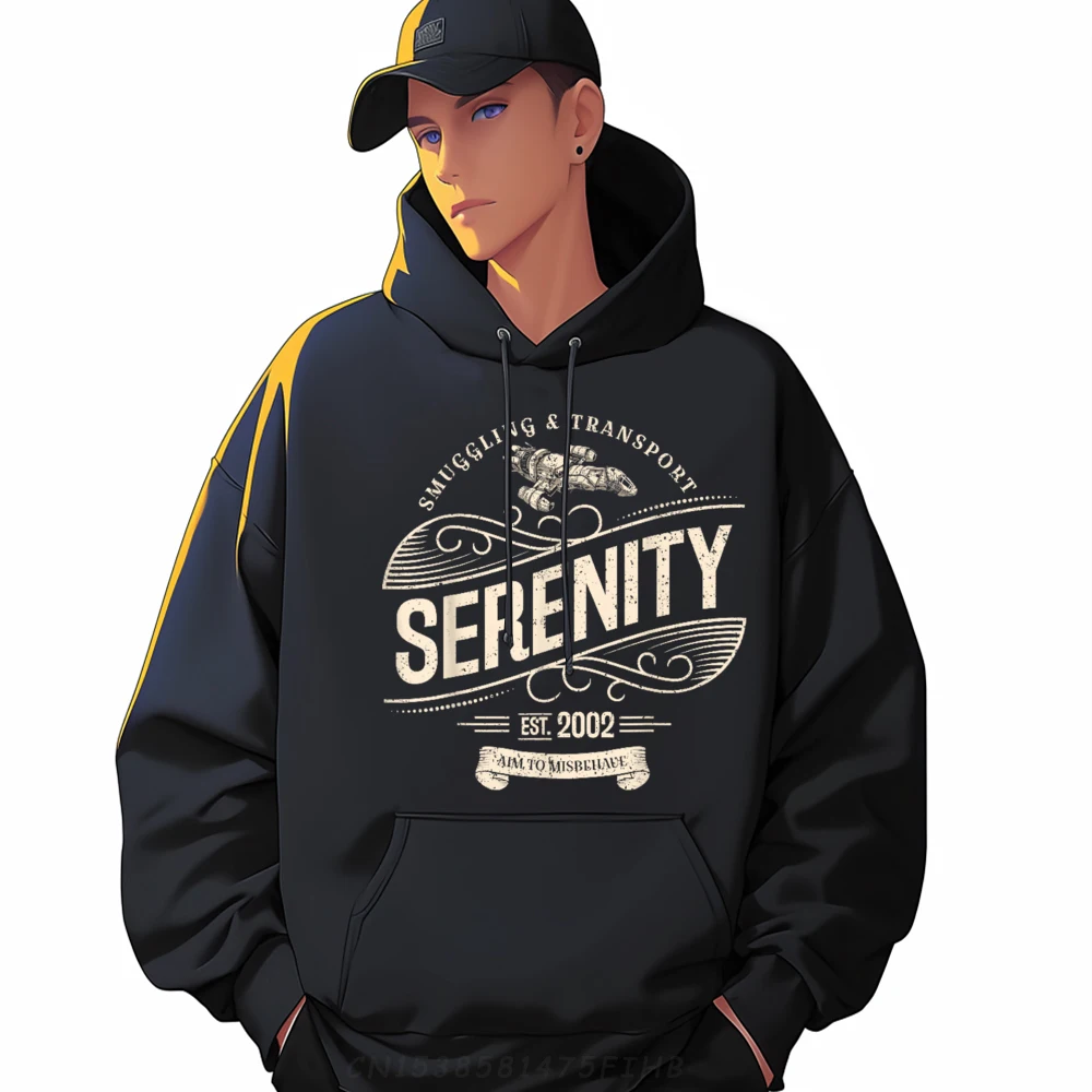 

Hip Hop Mens Hoodies Vintage Serenity Smuggling Transport Loose Hoodies O Neck Comfortable Long Sleeve Gift Sweatshirt