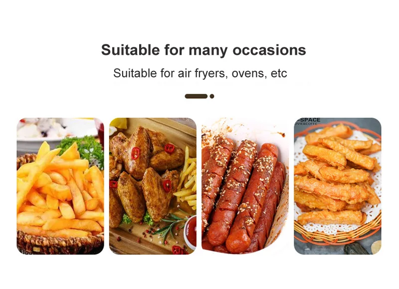 Air Fryer Baking Tray Reusable Silicone Baking Basket Grill Pan Food-Grade Safe Non-Stick Fryers Ovens Microwave Oven