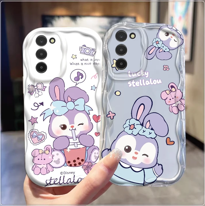 Linna Bell StellaLou For Samsung S24 S23 S21 S20 Ultra Plus FE A73 A72 A71 A51 A31 A05S A05 A04 5G Wave Oil Soft Phone Case