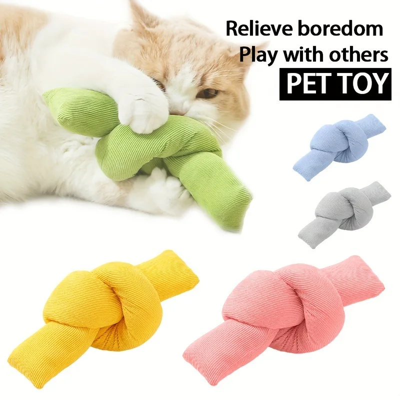 Pet Cat Candy Twist Throw Pillow Toy Wear-resistant Scratch-resistant Self-hi To Relieve Boredom Pet Toy