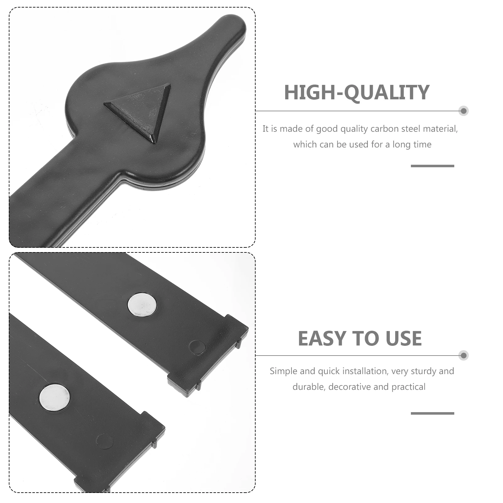 

1 set 1 Set Garage Door Magnetic Decorative Pull Knob Durable Sturdy Easy Install Decor Handle For Garage Fake Decorative Handle