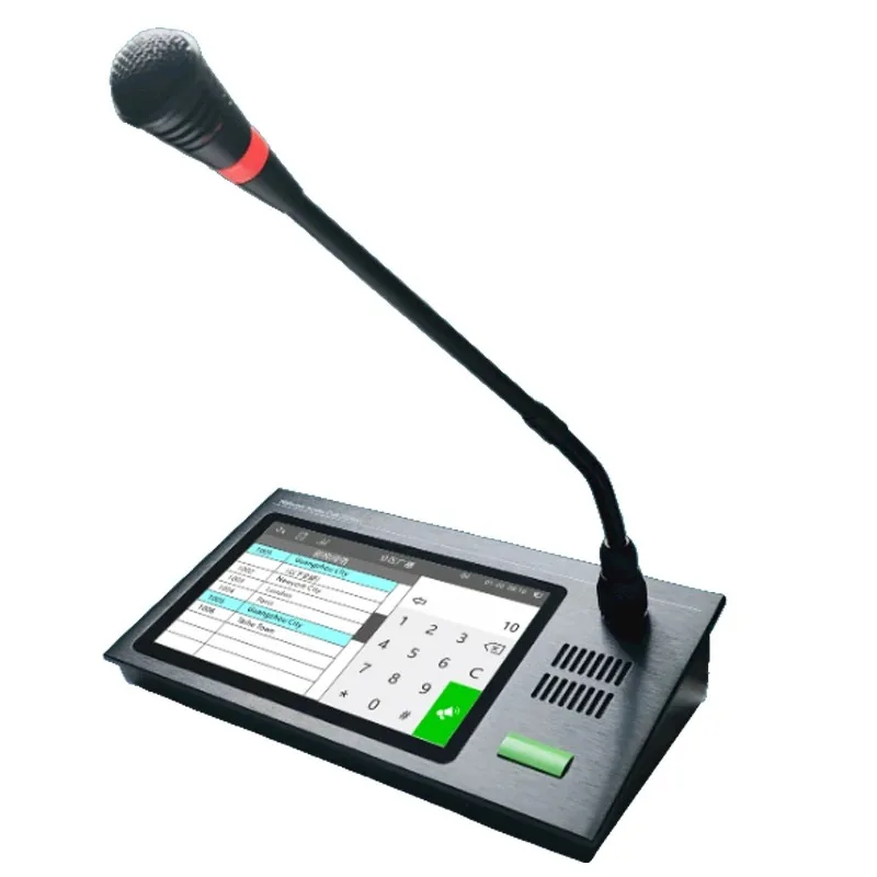 

Desktop IP/SIP Intercom Microphone with Broadcast Conference Function Audio Door Phone