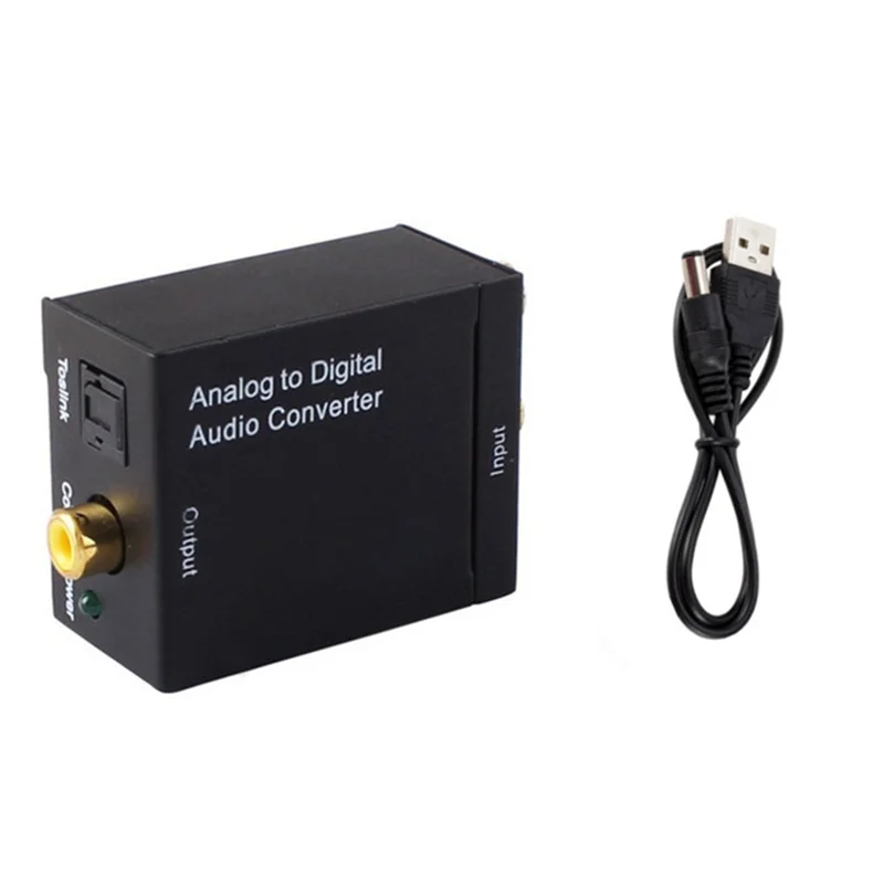 CABE-Digital Audio Converter Amplifier Decoder Optical Coaxial RCA Toslink Audio Adapter SPDIF Adaptor For TV
