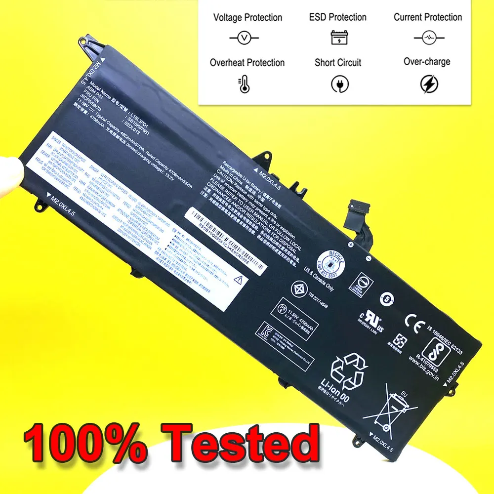 Factory Direct L18L3PD1 Laptop Battery For Lenovo ThinkPad T14s Gen1 T490s T495s L18M3PD1 L18M3PD2 02DL013 SB10K97651