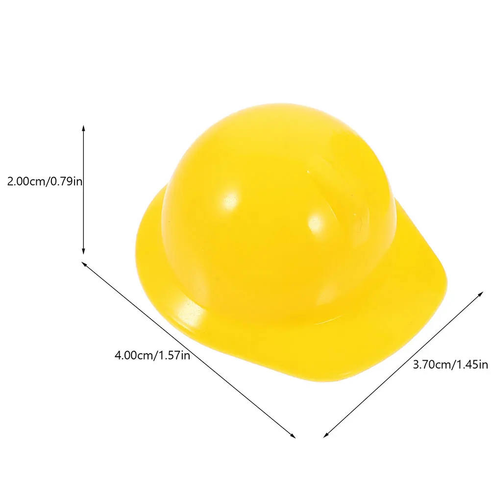 30pcs Miniature Safety Model Mini Construction Hats Pet Hat Decors For Construction Hat Safety Party Decor