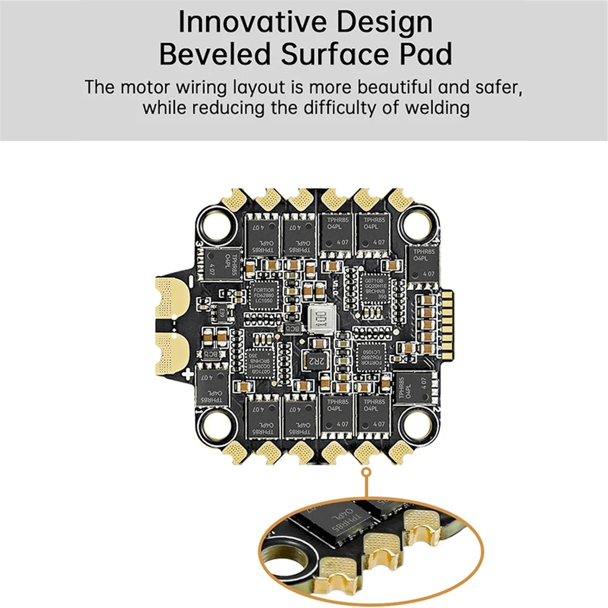 

AA98 Flight Controller Stack FPV FC Stack 30x30 with 4-in-1 70A ESC AM32 for FPV Drone Racing Freestyle Quadcopter