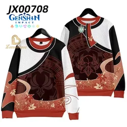 Genshin Impact 3D Printed Men's Clothing Long Sleeve Tops Children Fashion Cartoon Sweatshirts for Men Streetwear Kids Coat