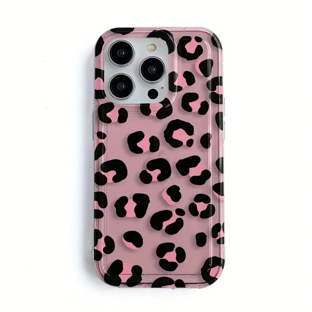 Leopard Design Airbag Phone Case For Samsung Galaxy S24 S23 Ultra S22 Plus S21 FE A14 A34 A54 A15 A55 A13 A33 A53 A32 A52 Cover