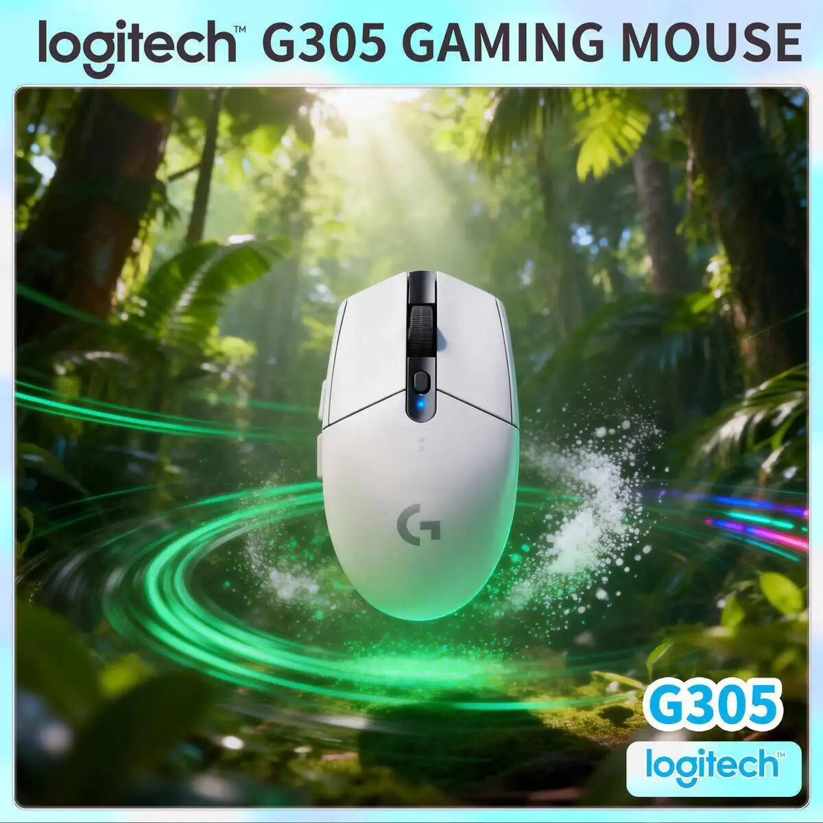 

Logitech G305 Wireless Ergonomic Mouse, 12000 DPI, 2.4GHz Connection, 6 Macro Buttons, Durable Build