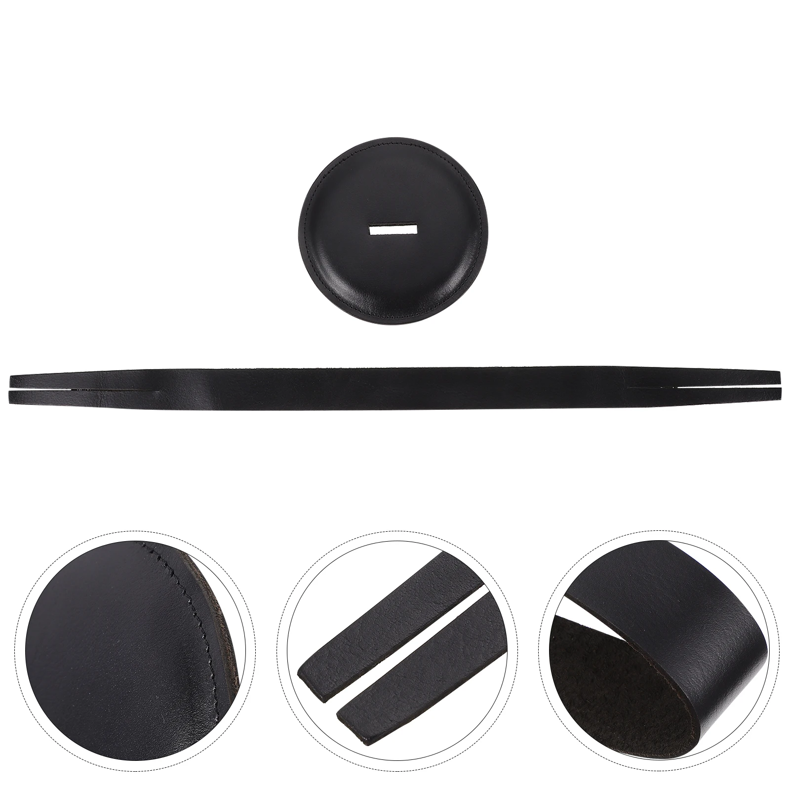 

1 set Soft Comfortable Black Cymbal Pad Cowhide Material Professional Easy Installation Cymbal Guard
