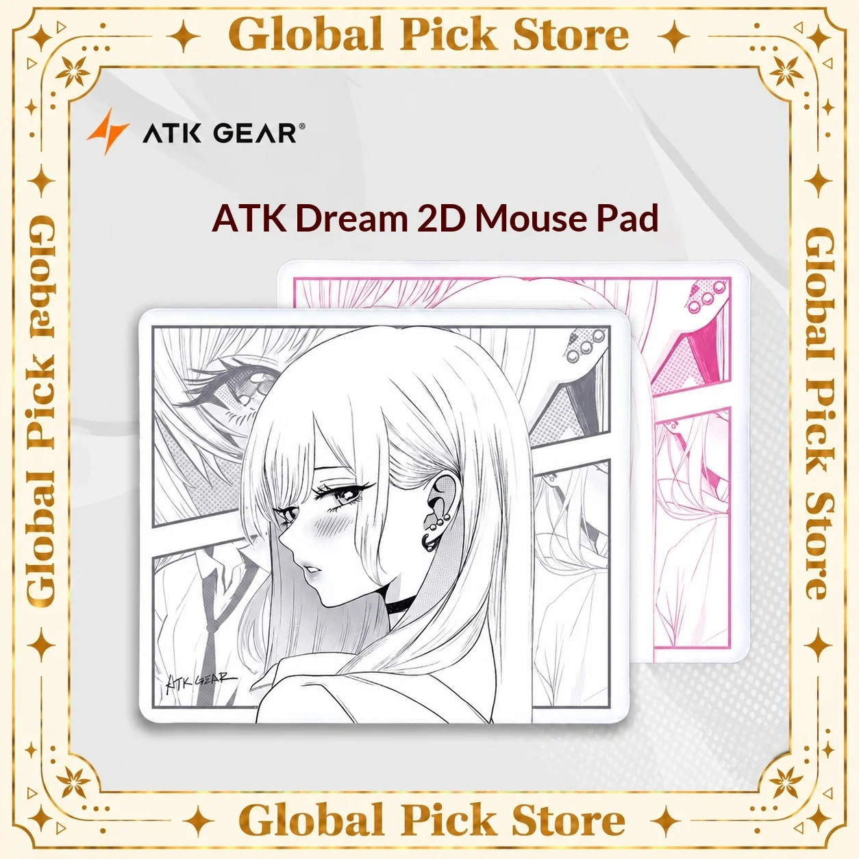 Original ATK Dream Anime Großes Neutrales Mauspad Ausgewogen für FPS Speziell für E-Sport Gaming und Büro Valorant-inspiriertes Geschenk