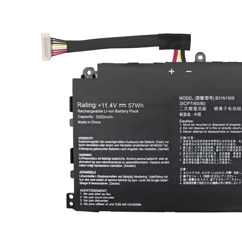 High Capacity 11.4V 57Wh 5000mAh Laptop Battery B31N1909 for Asus ExpertBook P2451FB P2 P2451 P2451FA P2451FB-1A 0B200-03670000
