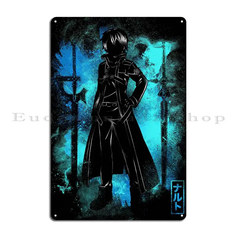 Cosmis Kirito Metal Signs Mural Pub Printing Custom Wall Decor Tin Sign Poster