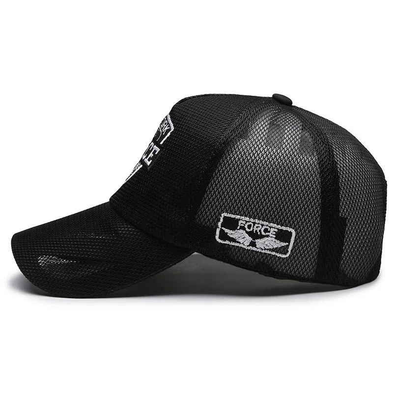 Atmungsaktive Mesh-Baseballkappe, Unisex-Sportmütze für Camping, Wandern, Picknick, Sonnenschutz, Schnallenverschluss – Detail 2