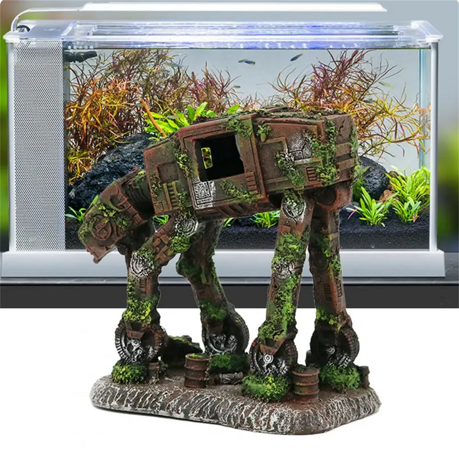 Landscape High Imitation Ornament For Fish Tank for Fish Tank Decor Resin Decoration Aquarium Robot Dog Aquarium