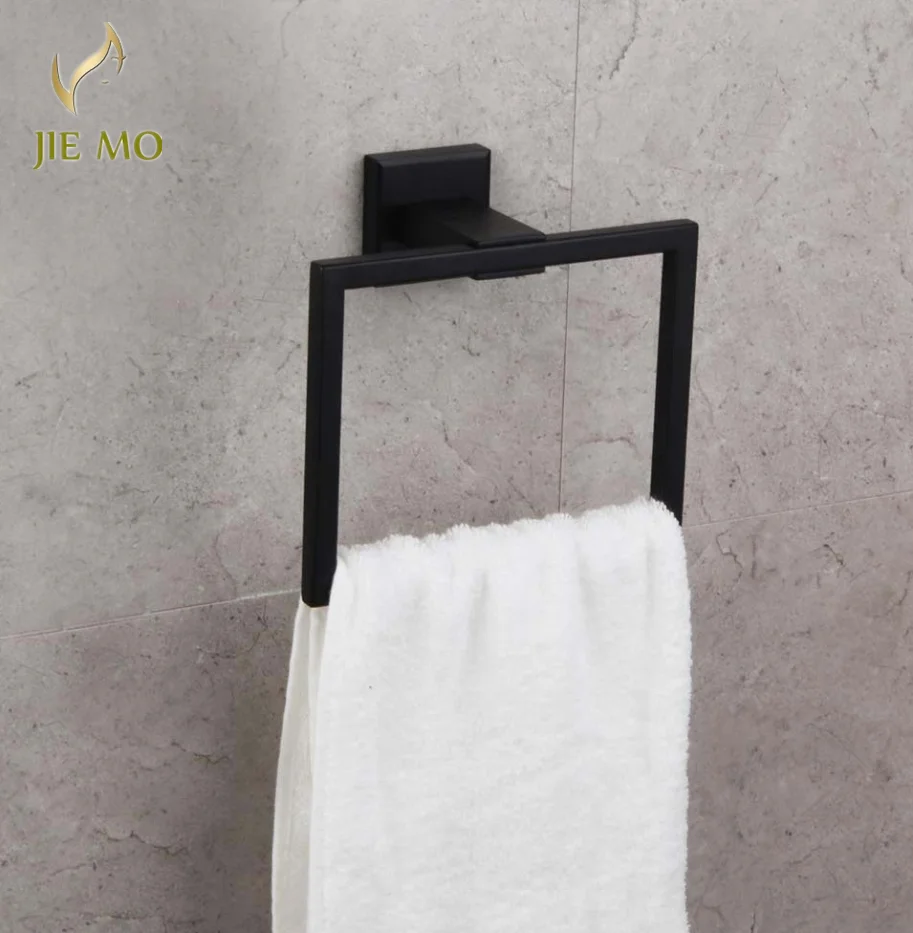 

Stainless steel toilet no-drilling cross-border four-sided towel ring bathroom towel holder wall-mounted storage towel rack