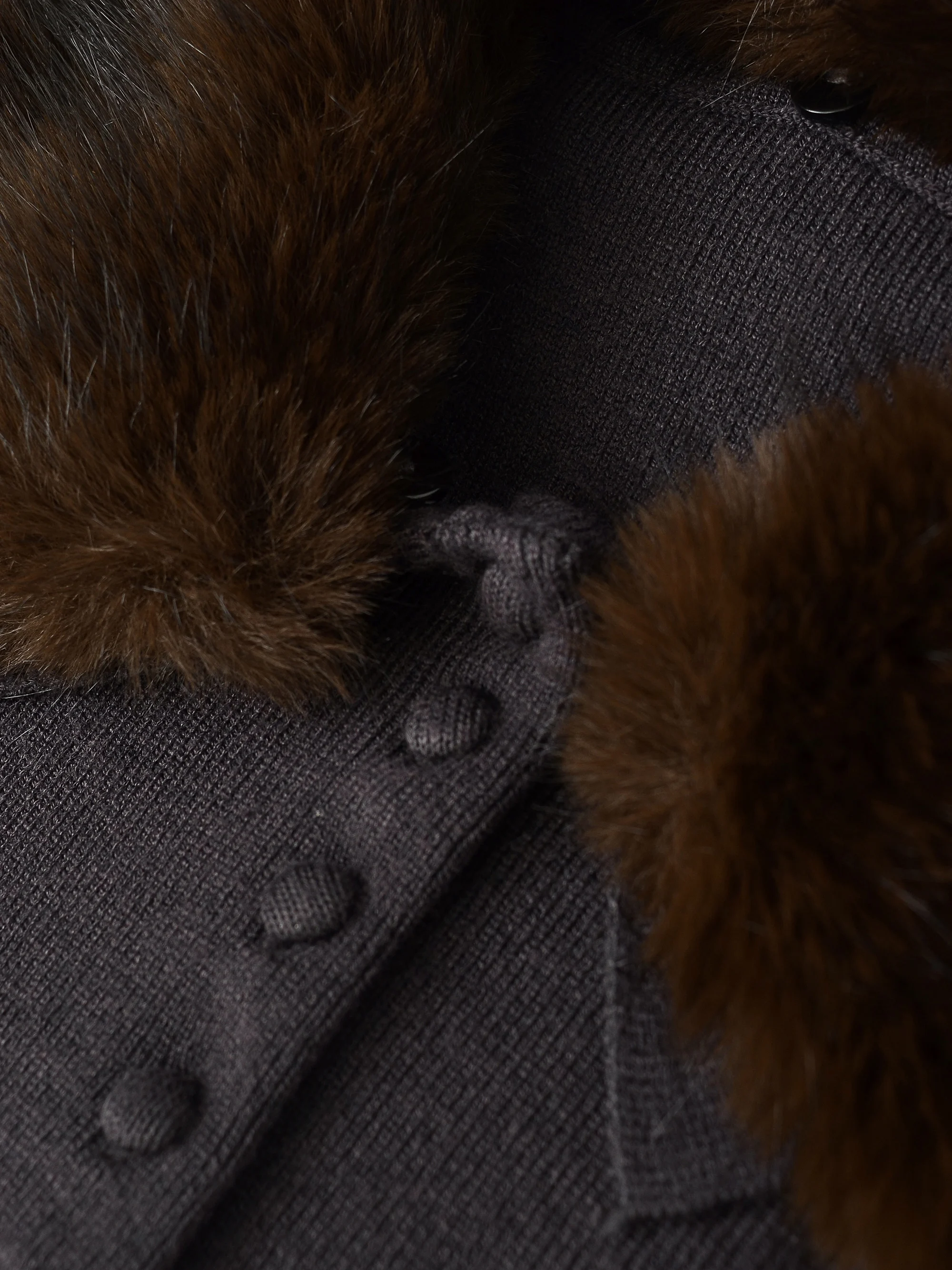 الملابس النسائية الخريف منتج جديد مزاجه تنوعا عارضة وعصرية تأثير الفراء الاصطناعي طية صدر السترة محبوك سترة #5