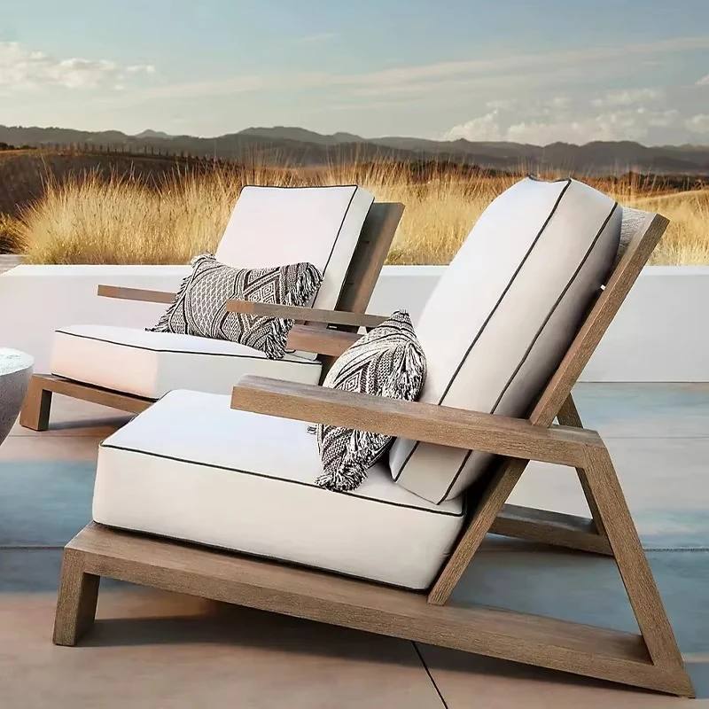 

High Quality Best Selling Leisure Garden Lounge Chair Teak Outdoor Furniture Hotel Patio Adirondack Chair