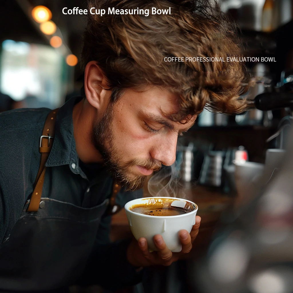 

6pcs Coffee Cup Measuring Bowl 200ml/7oz Large Capacity Stackable PP Anti-Shatter Reduced Coffee Evaluation Bowl Barista Tools