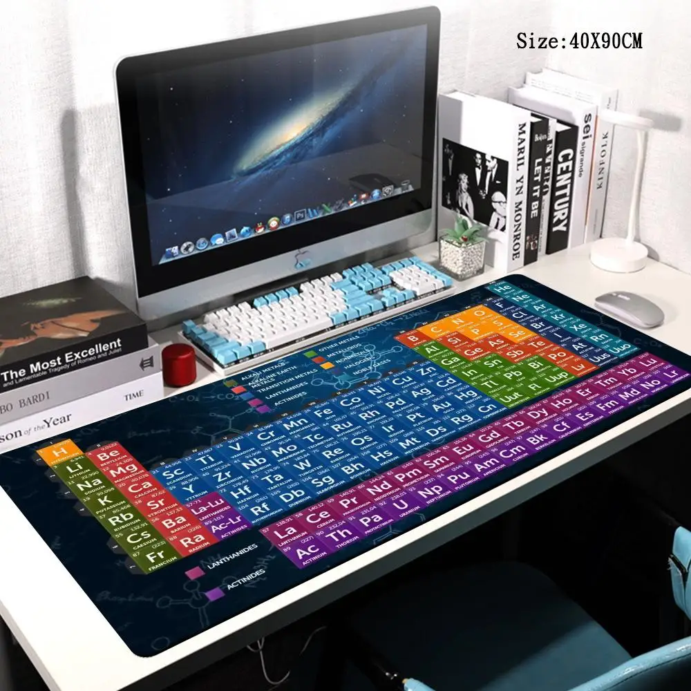 grande mausepad gaming tabela periodica de elemento quimico mouse pad xxl anti slip mousepad tapete de teclado gaming pc desk mat 900x400 01