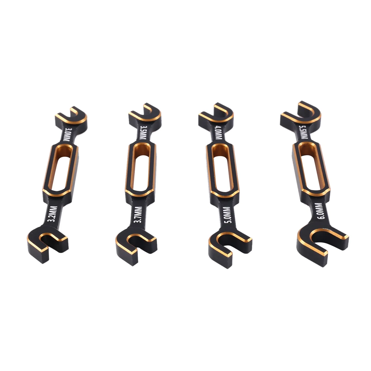 4Pcs Wrench 3/3.2/3.5/3.7/4/5/5.5/6mm Turnbuckle Nut Ball End Joint Remover Universal Tool for RC Car Drone Boat,1