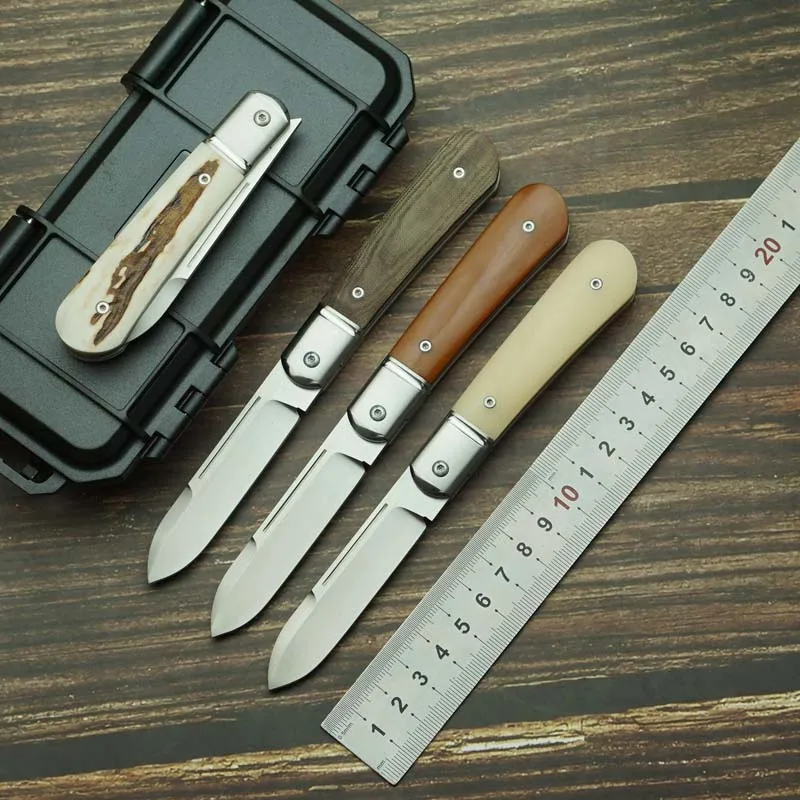 LEMIFSHE Real M390 Blade Deer Horn Handle Ceramic Bearing Outdoor Camping Hunting Kitchen Survival EDC Pocket Folding Tool Knife