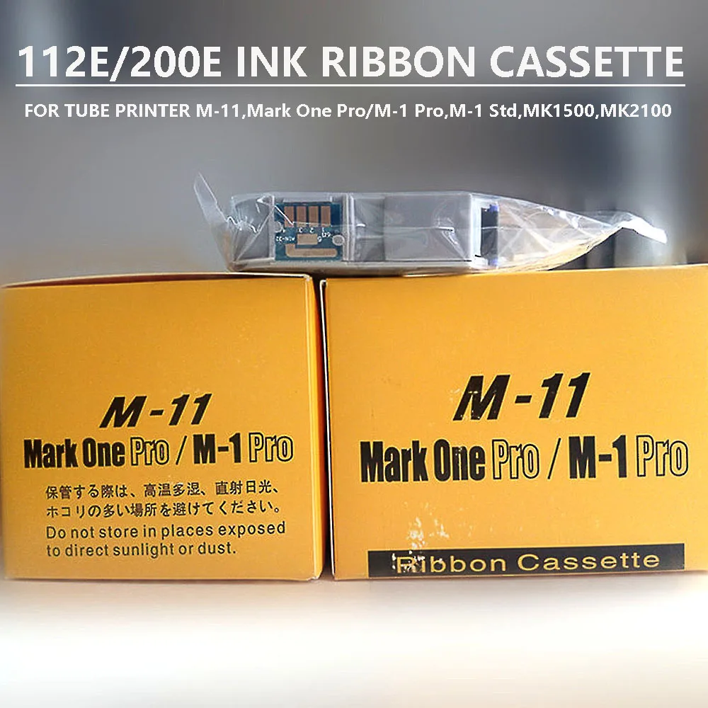 INK RIBBON  TM-RC03BK Compatible 112E/200E For Tube Printer M-11, mk1500, Mark One Pro, mk1100 M-1 Pro, M-1Std Label Typewriter