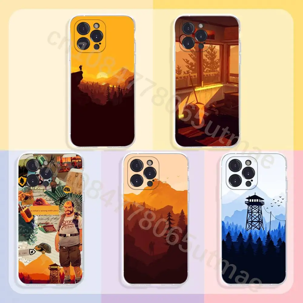 Game F-Firewatch Phone Case For iPhone11,12,13,14,15,16,17,Plus,Pro,Max,Plus,Transparent Cover