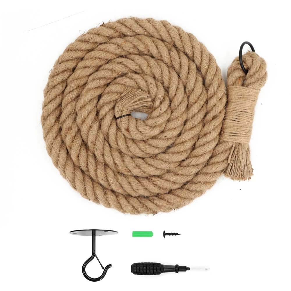 Katzen-Kletterseil mit Haken, Decken- und Wandmontage, Kratzbaum-Kletterseil-Spielzeug, geeignet für Haus- und Freigängerkatzen – Detail 5