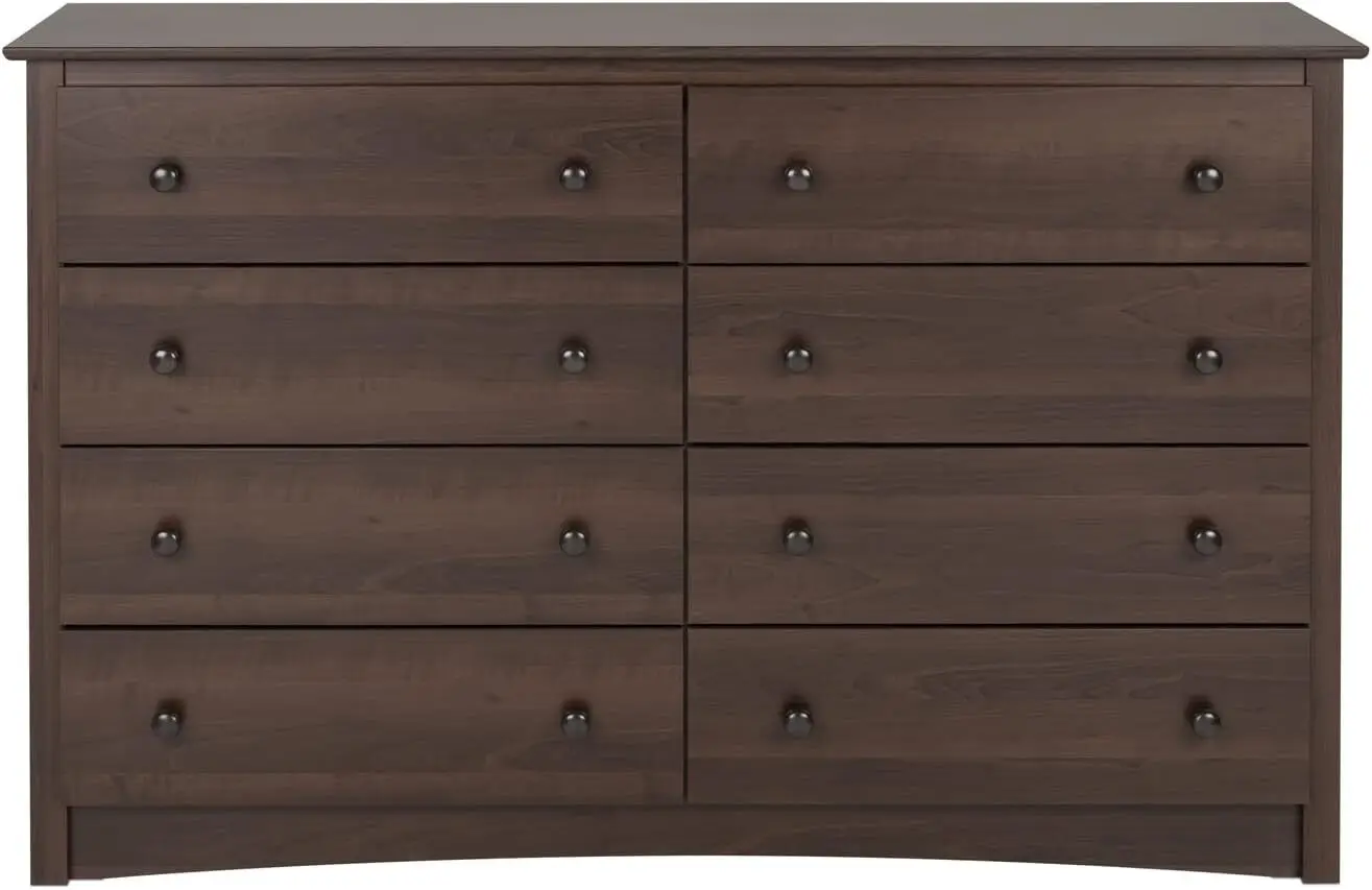 8 Drawer Double Dresser for Bedroom, 15.75