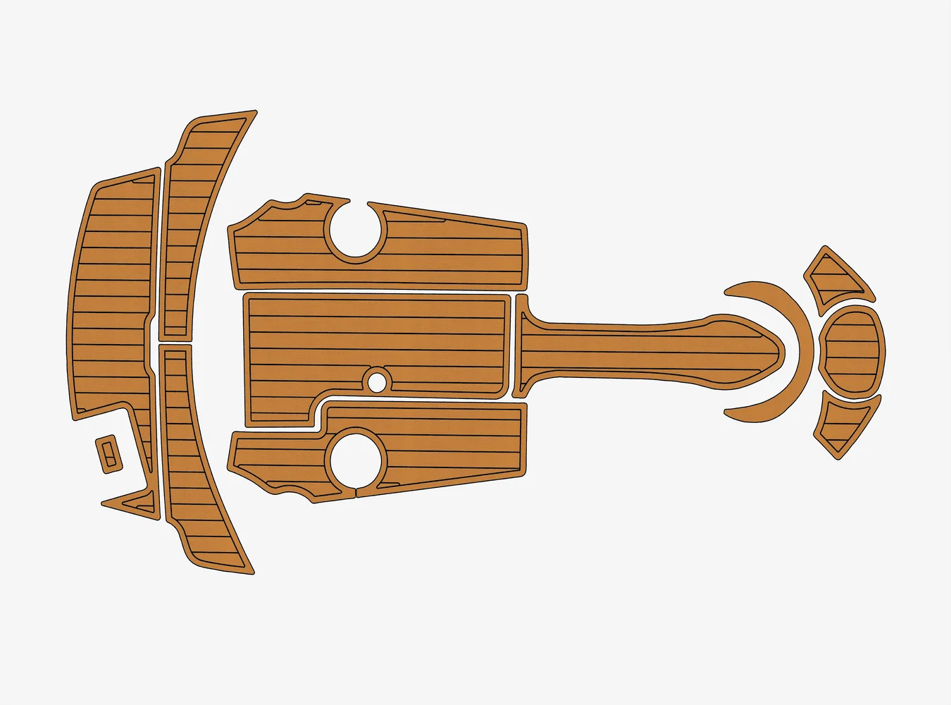 

2006 Sea Ray 185 Sport 1/4 дюйма, 6 мм, пена EVA, нескользящий морской коврик из тикового дерева, морской коврик пресс-динамик, водный ковер, морской пол