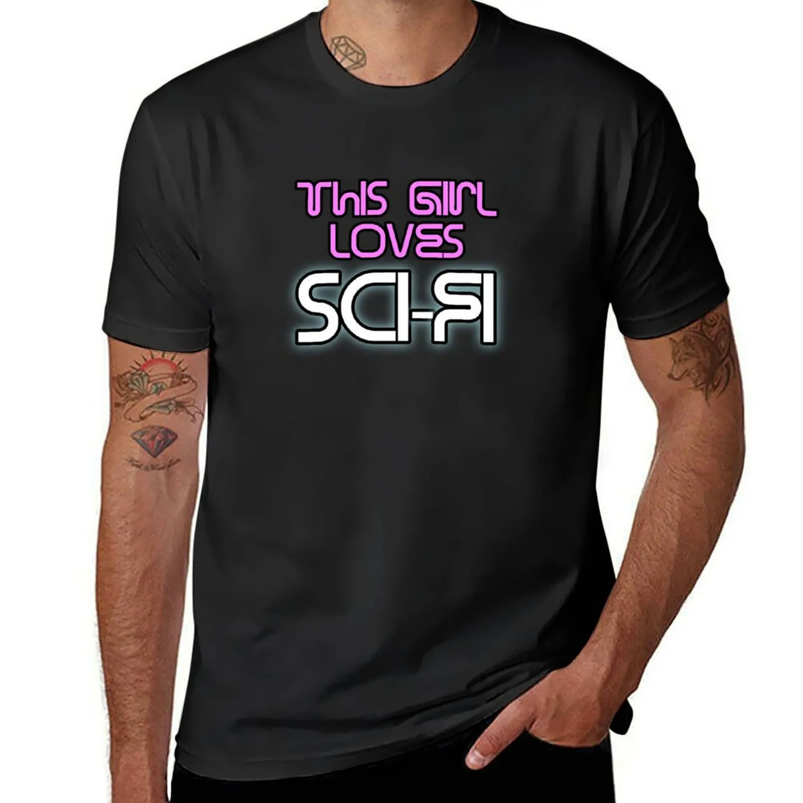 This Girl Loves Sci-Fi (2) T-Shirt anime plus size tops summer clothes blanks mens graphic t-shirts funny