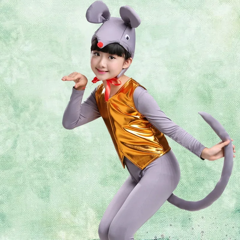 Child mouse cosplay costume kids Boys Girls onesies little mouse cosplay fancy dress animal Halloween Christmas costume jumpsuit