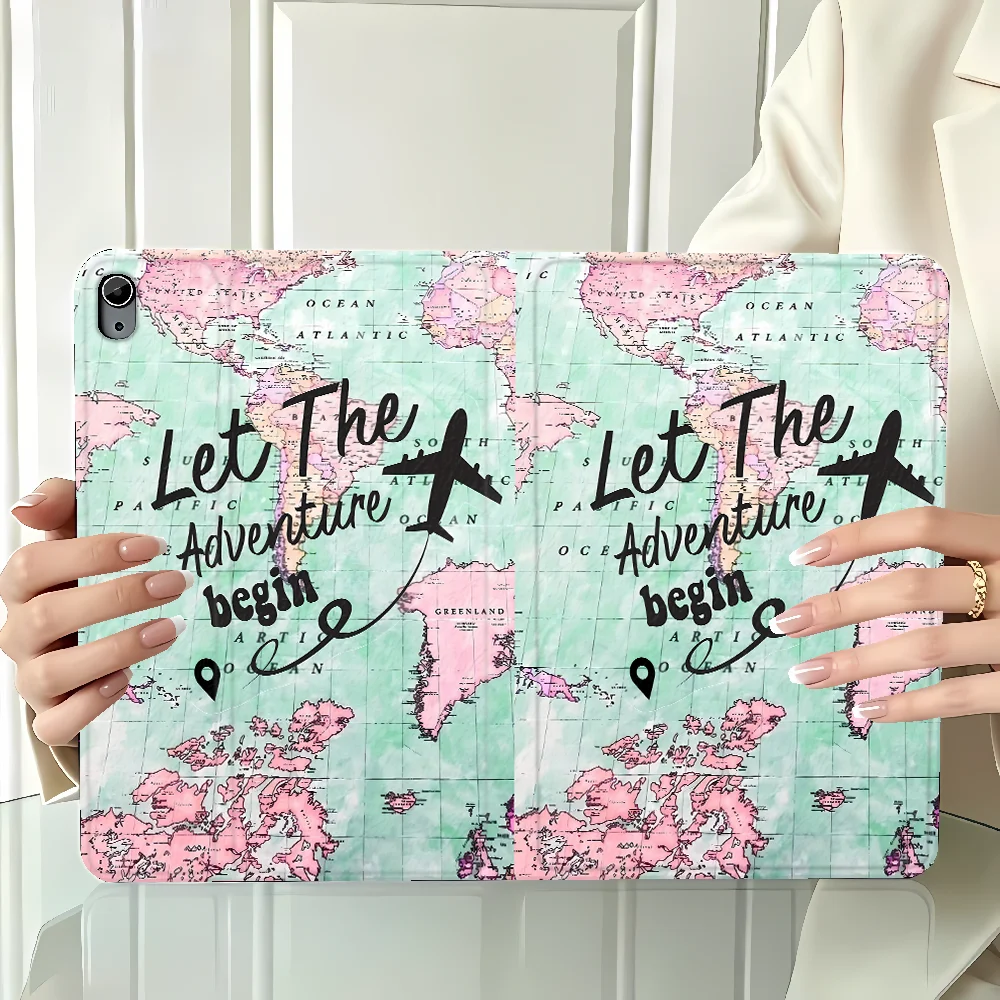 Adventure Stamp Collage Case for Samsung Galaxy Tab S10FE S9 FE A7 Lite S10 Plus A8 A9Plus S9+ S10 Lite A11 S11 S7 S8+ With