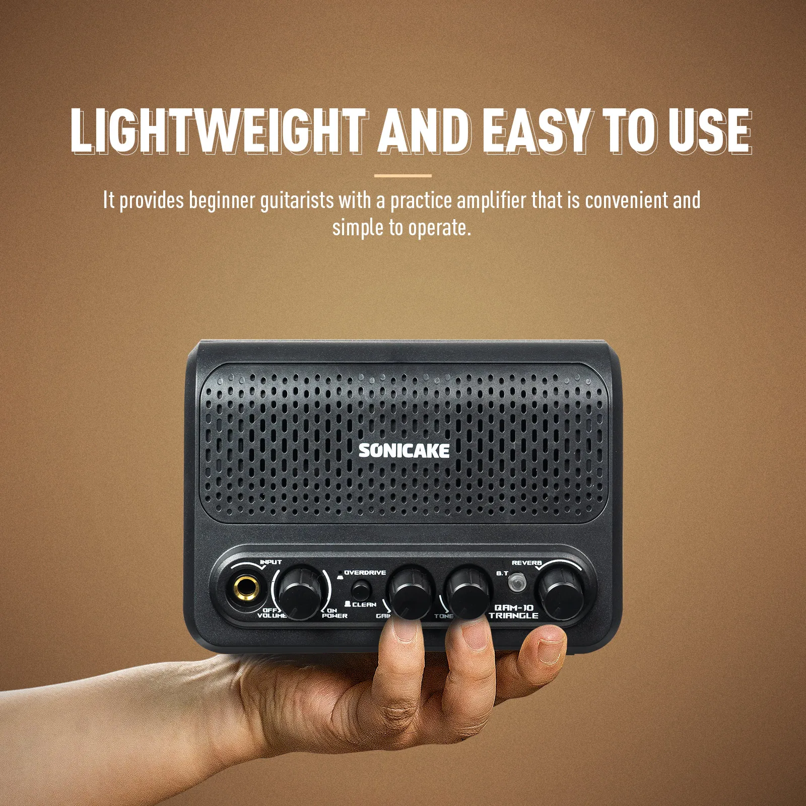 Sonicake duplo 5w guitarra combo amplificador alto-falante usb carregável áudio sem fio para guitarra acústica elétrica