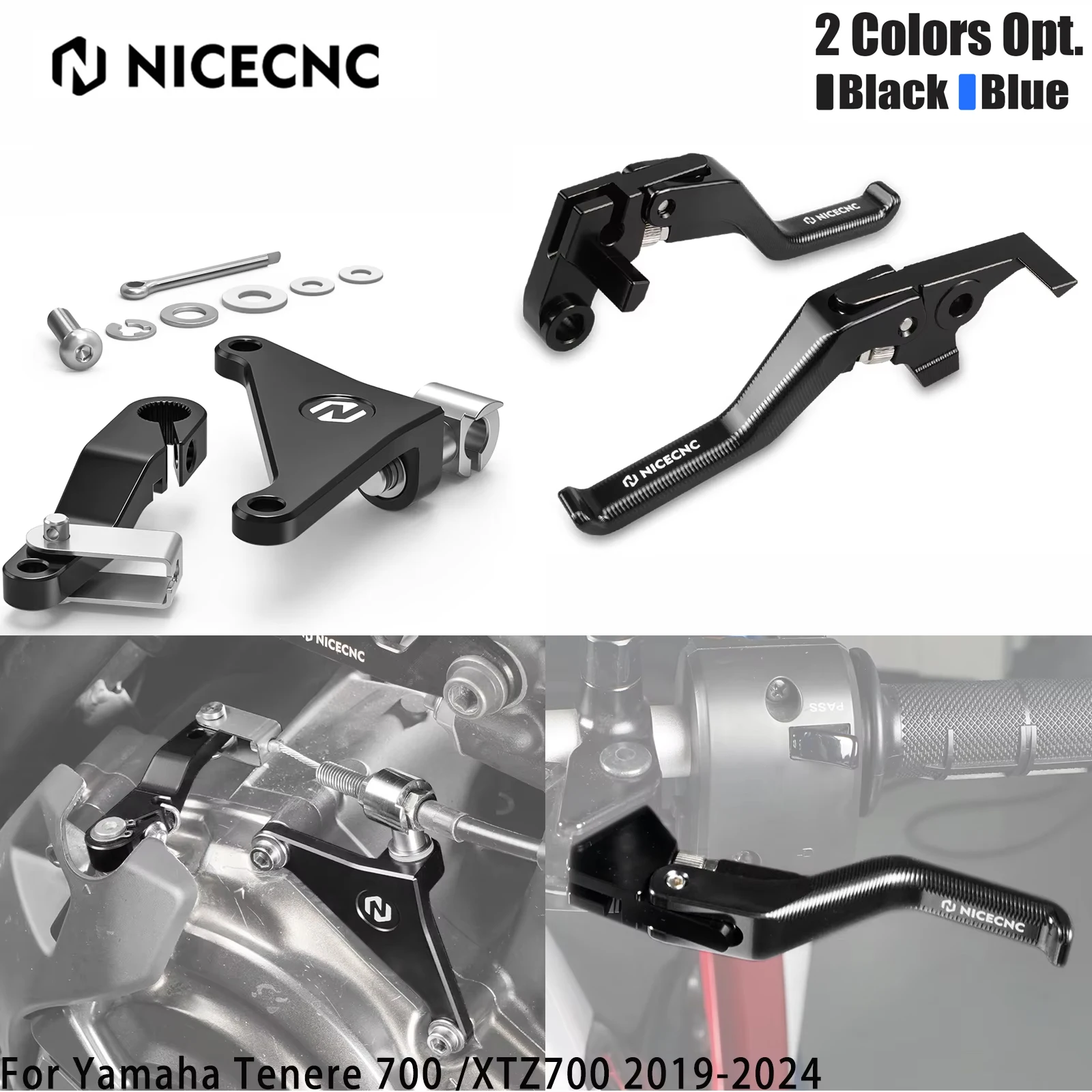 

NICECNC For Yamaha Tenere 700 /XTZ700 2019-2024 2023 MT07 2018-2020 XSR700 2018-2023 Short Brake Clutch Lever Clutch Arm Bracket