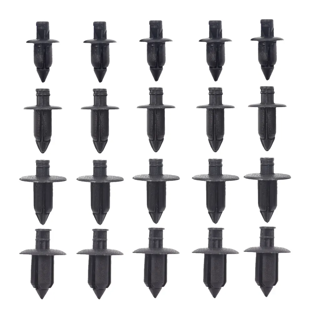 20x Car Plastic Fairing Rivet Setting Panel Fastener Clips 4 Size Mix Push Pin Auto Fastener 6mm 7mm 8mm Interior Accessories