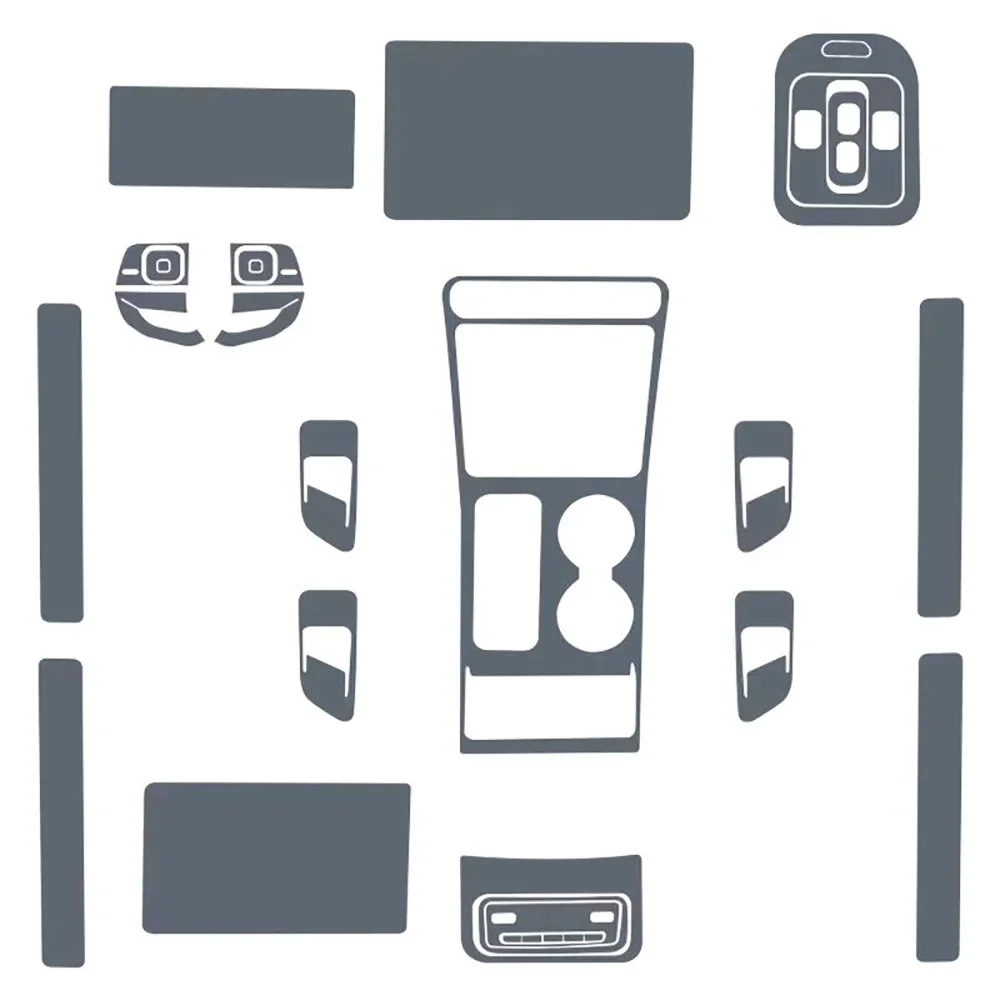 NEW Complete Transparent TPU Protective Film Screen Instrument Panel Gear Shift Interior Film NavigationFit For BAIC JISHI Rox 0