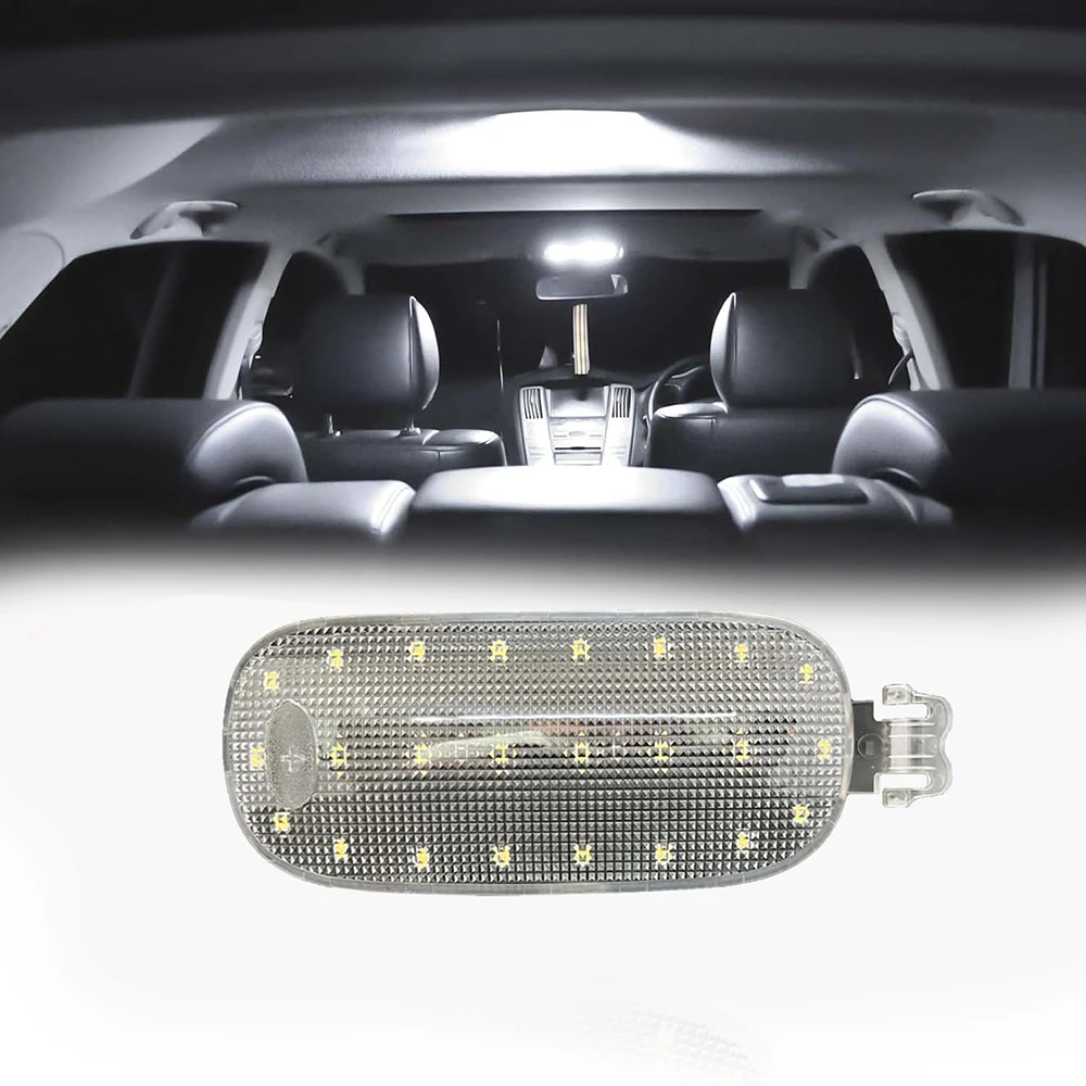 LED Overhead Dome Map Roof Reading Light Lamp Panel + Cover For 2005-2023 Ram 1500 2500 3500 For 2004-2009 Dodge Dakota Durango