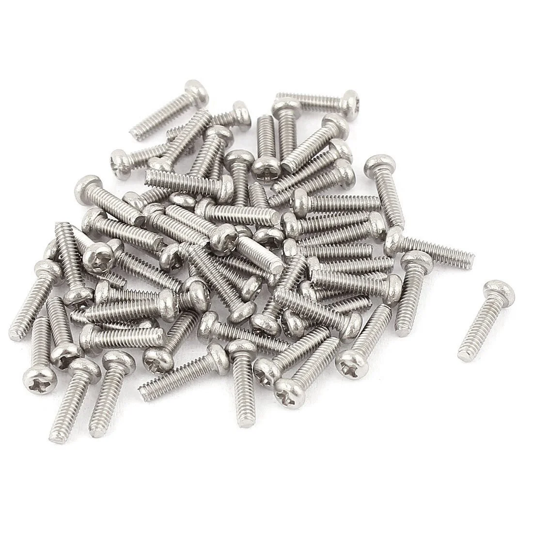160 Pcs 304 Stainless Steel Fastener: 60Pcs M2 X 8Mm Phillips Pan Head Screws Bolt & 100Pcs Metric M2 Hex Nuts Fastener DIN934 F