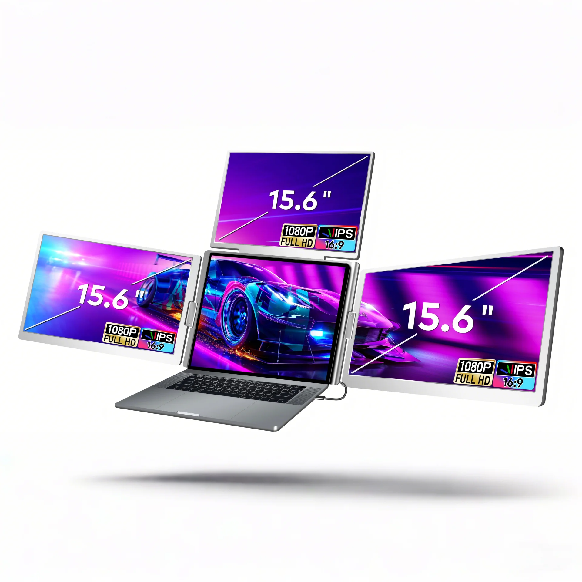 NEW CE/FCC/ROHS 14/15.6/16 Inch Laptop Screen Extender LCD Display Triple Quad Portable Monitor Multiple Screens Used Business