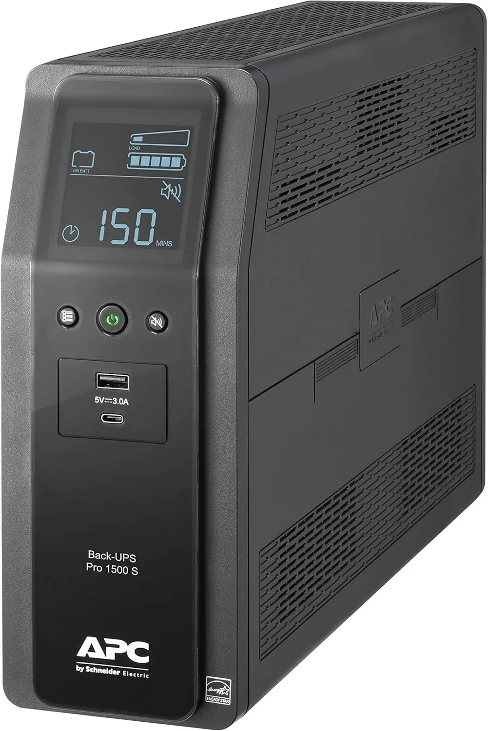 1500VA Sine Wave UPS Battery Backup, BR1500MS2 Backup Battery Power Supply, AVR, 10 Outlets, (2) USB Charger Ports