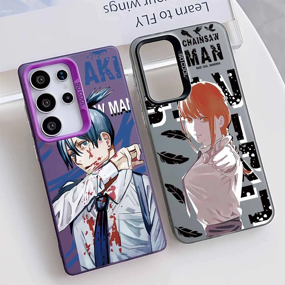 Anime Chainsaw Man Denji For Samsung Galaxy S26 S25 Edge S24 S23 S22 S21 FE Ultra Plus Colorful Cover Funda Silicone Phone Case
