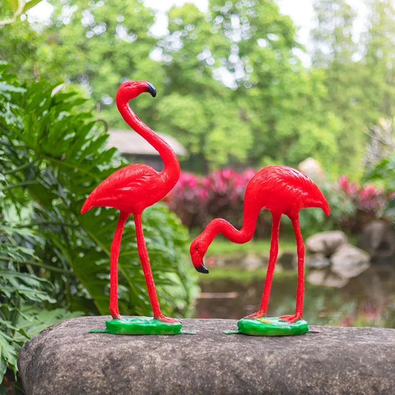 Animal modeling lamp resin fiberglass 3d flamingo sculpture landscape lamp cultural tourism lawn decoration lamp