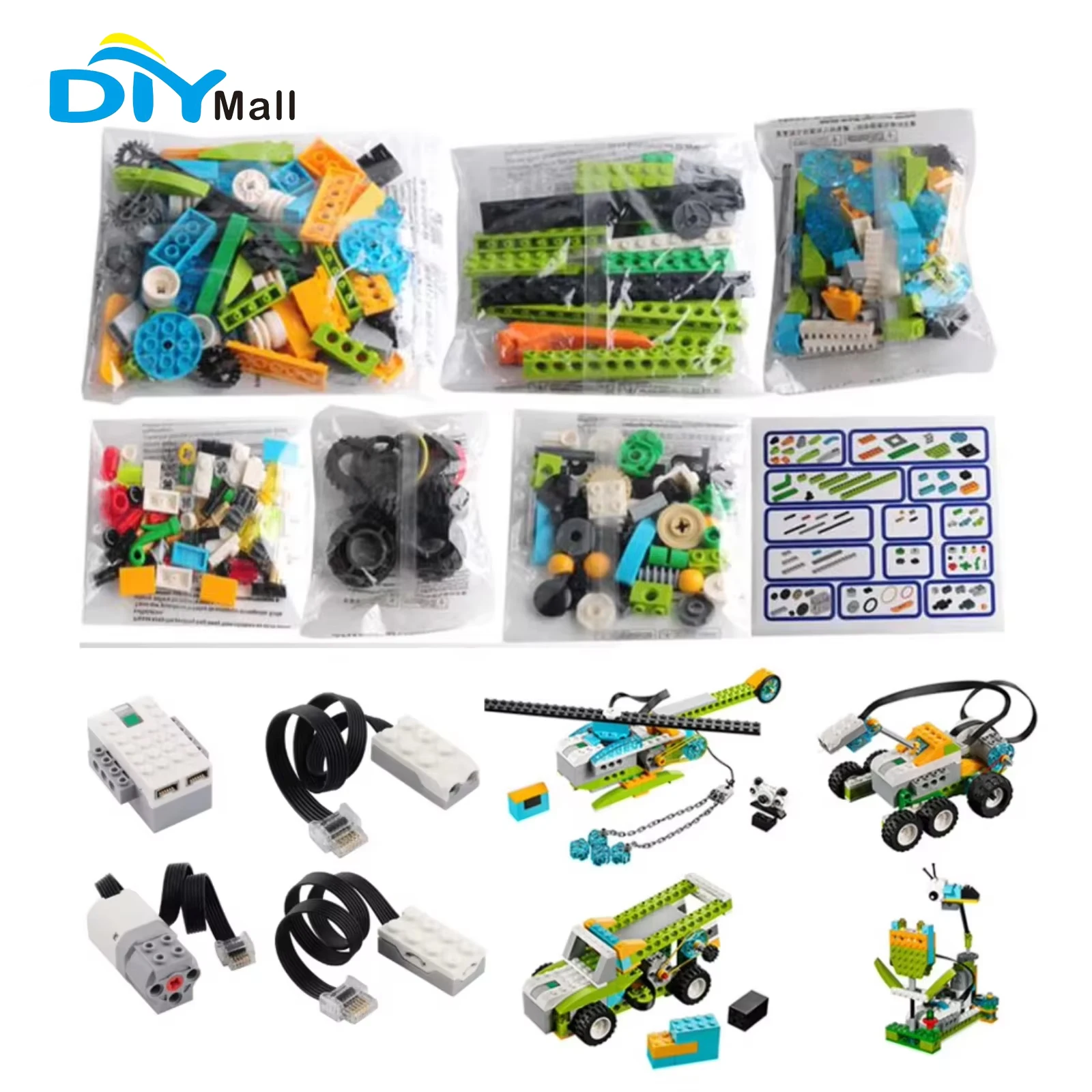

DIYmall legoed-совместимые We-Do 2.0 кирпичи для программирования Технологические игрушки для STEM Образование и развитие интеллекта