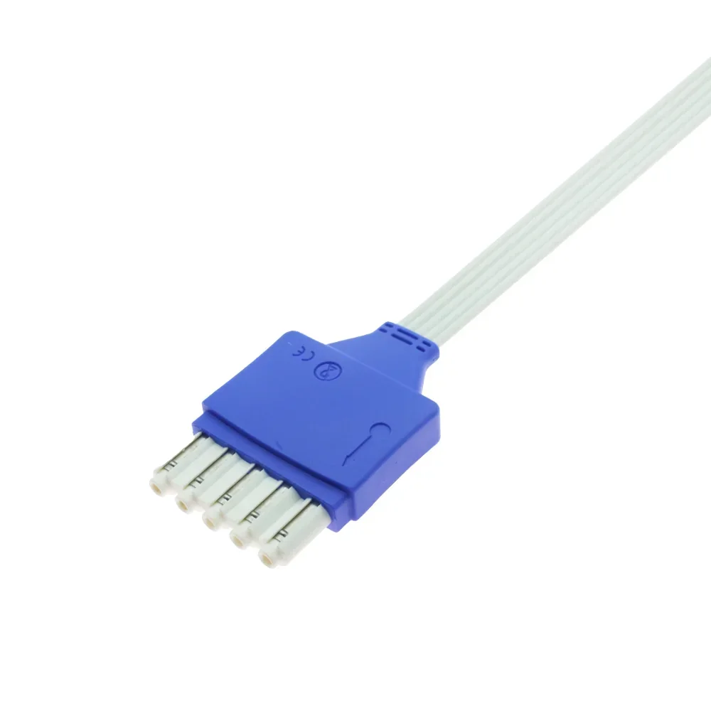 phillip-intelivue-cable-blinde-jetable-a-5-fils-90-cm-snap-aha-leadwire-fabricant-de-consommables-medicaux