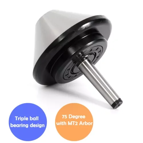 [MT2 Lathe Live Center] 1pc 45# Steel MT2 Lathe Live Center - High Hardness High Load Capacity Vibration Reduction