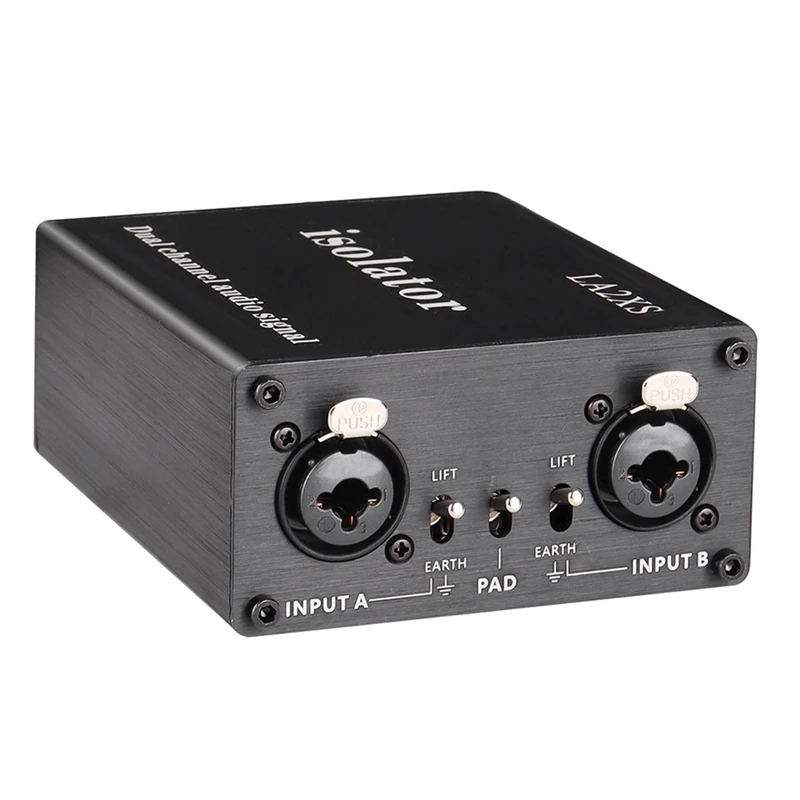 1 Piece LA2XS Audio Isolator Noise Reduction Filter Eliminates Current Noise Dual-Channel 6.5 XLR Mixer Audio Isolators