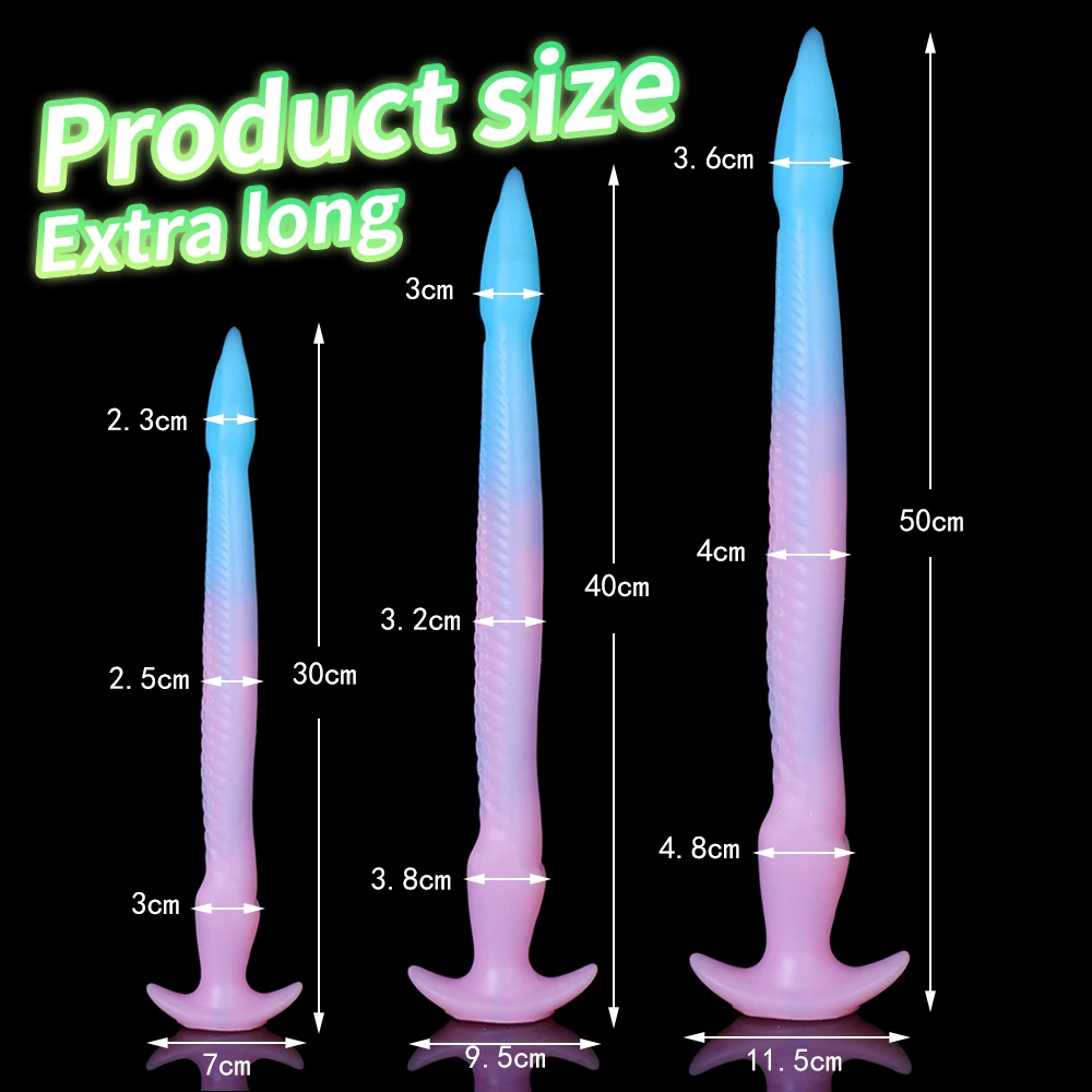 Luminous Eel Anal Plug Animals Dildos For Women/Men Butt Plug Wearable Outgoing Soft Silicone Anal Plug Beautiful Anal Sex Toys