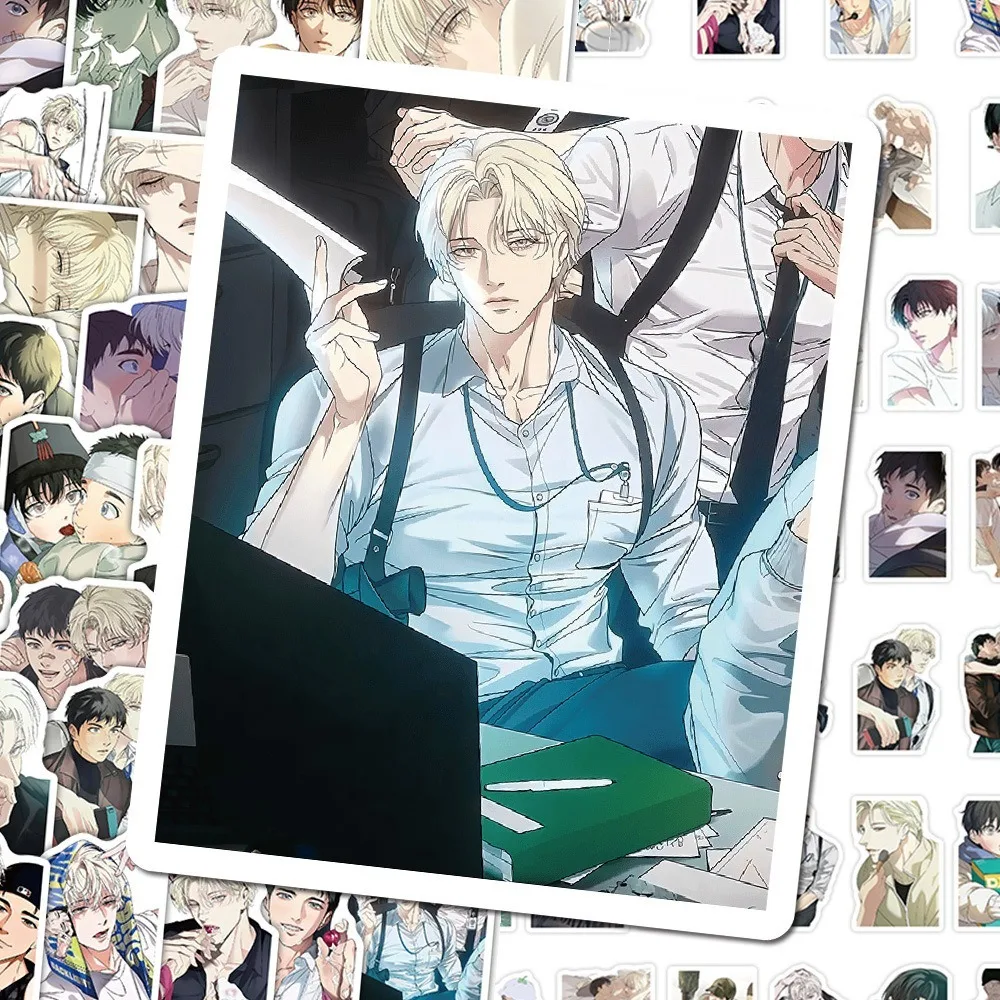 10/68Pcs Anime Peripheral Role Playing Characters Graffiti Stickers Cartoon Boys Home Decoarative Decals for Notebook Laptop DIY